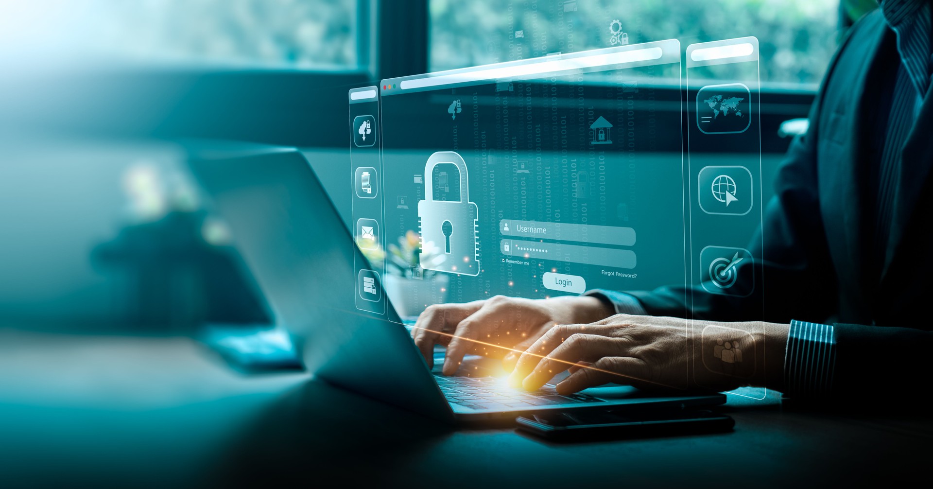 Cybersecurity for Business in the Digital Age, Tech Security Online Privacy Smart Security Software Global Network Protection Digital Business Security Financial Data Security Cloud Security